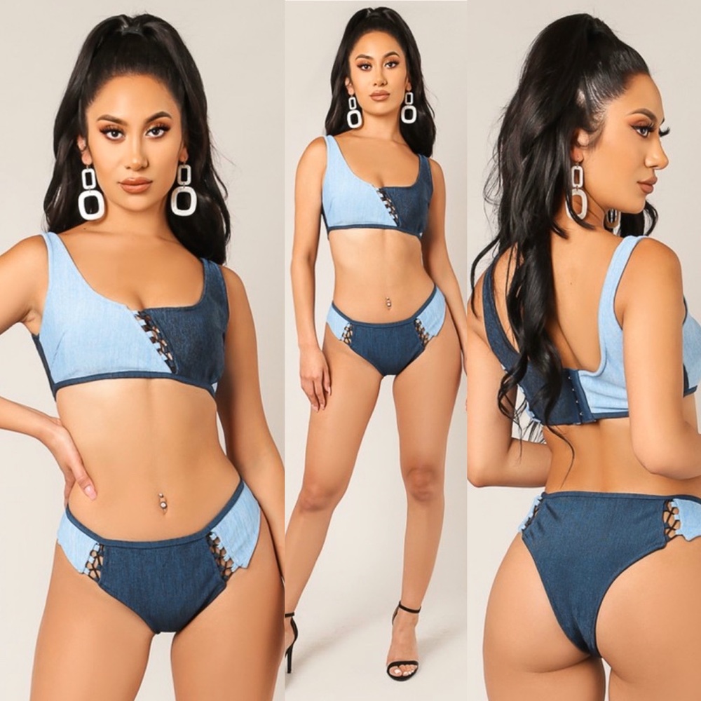 Denim Bandage Swim Set